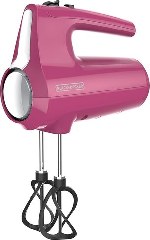 BLACK+DECKER Hand Held Mixer MX610B, 5-Speed | 350W hand mixer with Turbo Boost, beaters, whisk, dough hooks and snap-on storage case. in Kuwait