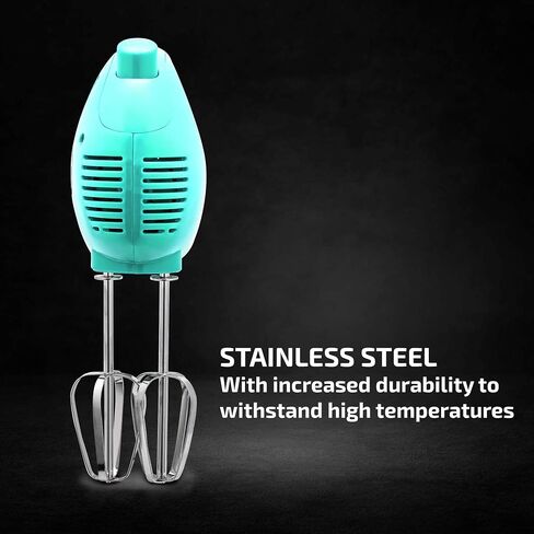 OVENTE Portable 5 Speed Mixing Electric Hand Mixer with Stainless Steel Whisk Beater Attachments & Snap Storage Case, Compact Lightweight 150 Watt Powerful Blender for Baking & Cooking, Black HM151B in Saudi Arabia