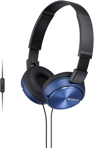 Sony MDR-ZX310AP ZX Series Wired On Ear Headphones with mic, Blue in Kuwait