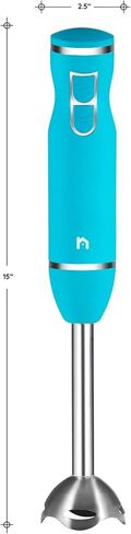 Immersion Hand Blender 2 Speed Stick Mixer with Stainless Steel Shaft & Blade, 300 Watts Easily Food, Mixes Sauces, Purees Soups, Smoothies, and Dips, Black in Kuwait