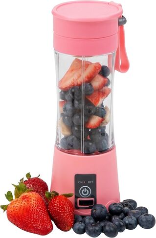 Mind Reader Blender, Rechargeable Personal Juicer, USB-Powered, Portable, Handheld, Smoothie, 3.125"L x 3.125"W x 9"H, Blue in Saudi Arabia