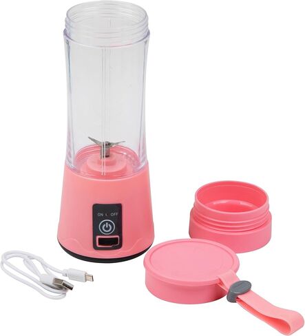 Mind Reader Blender, Rechargeable Personal Juicer, USB-Powered, Portable, Handheld, Smoothie, 3.125"L x 3.125"W x 9"H, Blue in Saudi Arabia