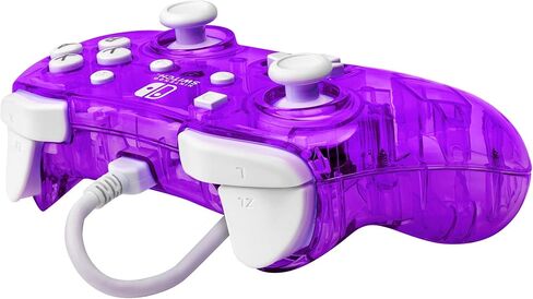 PDP Rock Candy Wired Gaming Switch Pro Controller - Blu-merang Blue / Clear - Licensed by Nintendo - OLED Compatible - Compact, Hard Transparent Plastic Travel Controller - Holiday & Birthday Gifts in Saudi Arabia