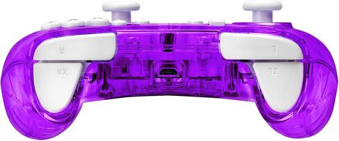 PDP Rock Candy Wired Gaming Switch Pro Controller - Blu-merang Blue / Clear - Licensed by Nintendo - OLED Compatible - Compact, Hard Transparent Plastic Travel Controller - Holiday & Birthday Gifts in Saudi Arabia