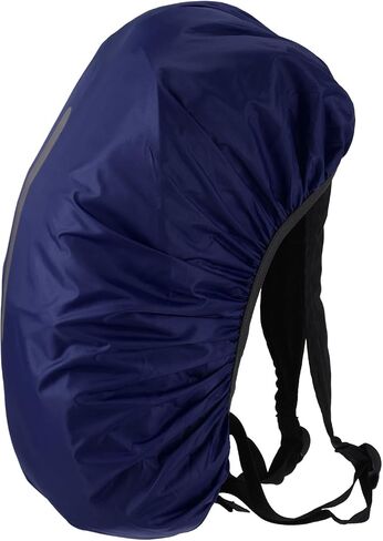 2 Pack Backpack Rain Cover - Waterproof Lightweight Cover with Vertical Reflective Strap, Apply to Cycling/Hiking/Mountain Climbing (30-40L, S, Dark Blue) in Saudi Arabia