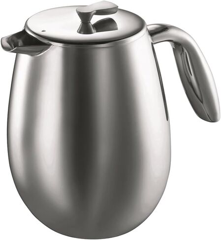 Bodum 17 oz Columbia Thermal French Press Coffee Maker, Insulated Double Wall Stainless Steel, Chrome in Saudi Arabia