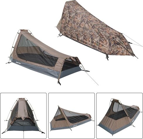 GEERTOP خيمة Bivy خفيفة لشخص واحد 3 مواسم مقاومة للماء لشخص واحد خيمة الظهر للتخييم والمشي لمسافات طويلة على ظهره والسفر في الهواء الطلق معدات البقاء على قيد الحياة in Kuwait