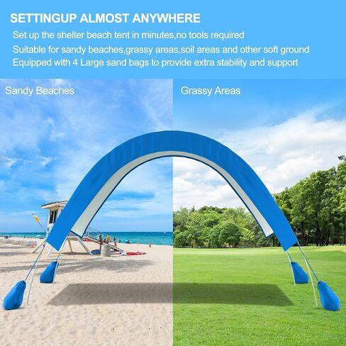 Portable Family Beach Tent Fits 2-4 Adults,Outdoor Deluxe Shade Tent,UPF 50+ UV Protection,Easy Set-Up Sun Shelters,Camping Sun Shade Canopy,Sunshade For Trips Fishing Backyard Park Picnics Sand Grass in Saudi Arabia