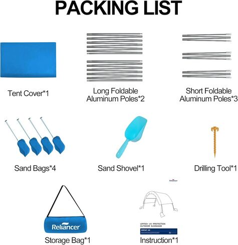 Portable Family Beach Tent Fits 2-4 Adults,Outdoor Deluxe Shade Tent,UPF 50+ UV Protection,Easy Set-Up Sun Shelters,Camping Sun Shade Canopy,Sunshade For Trips Fishing Backyard Park Picnics Sand Grass in Saudi Arabia