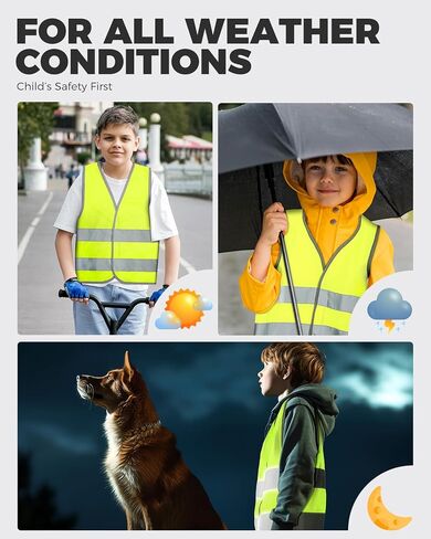 VICTGOAL Kids Reflective Vest High Visibility Vest Safety Reflective Vest Traffic Vest for Kindergarten Preschool Boys Girls in Saudi Arabia
