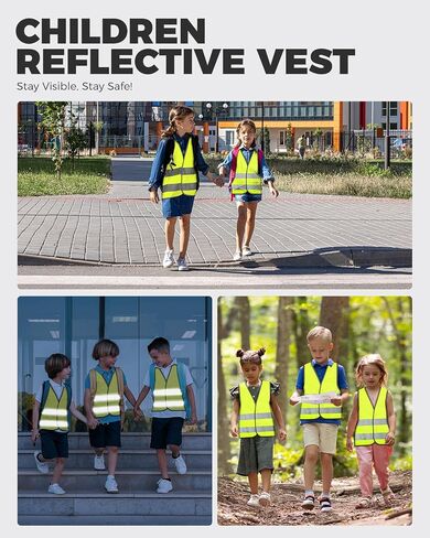 VICTGOAL Kids Reflective Vest High Visibility Vest Safety Reflective Vest Traffic Vest for Kindergarten Preschool Boys Girls in Saudi Arabia