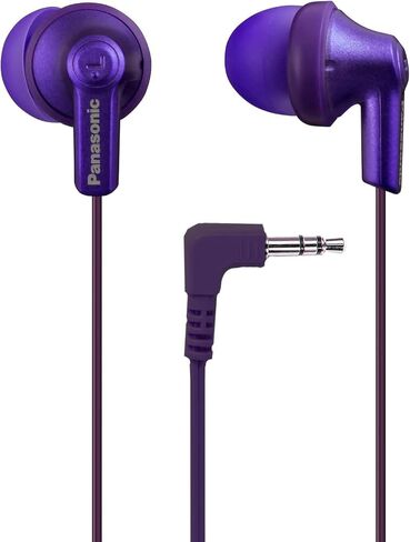 Panasonic ErgoFit Wired Earbuds, In-Ear Headphones with Dynamic Crystal-Clear Sound and Ergonomic Custom-Fit Earpieces (S/M/L), 3.5mm Jack for Phones and Laptops, No Mic - RP-HJE120-K (Black) in Saudi Arabia