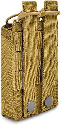 Molle Radio Pouch Holster Tactical Holder Duty Belt Accessories Military Heavy Bag for Two Ways Walkie Talkies Adjustable Storage with 1 Pack Patch(Black) in Kuwait