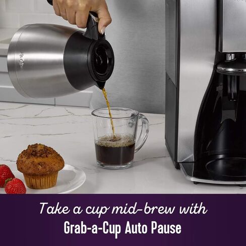 Mr. Coffee Coffee Maker, Programmable Coffee Machine with Auto Pause, 10 Cups, Stainless Steel in Saudi Arabia