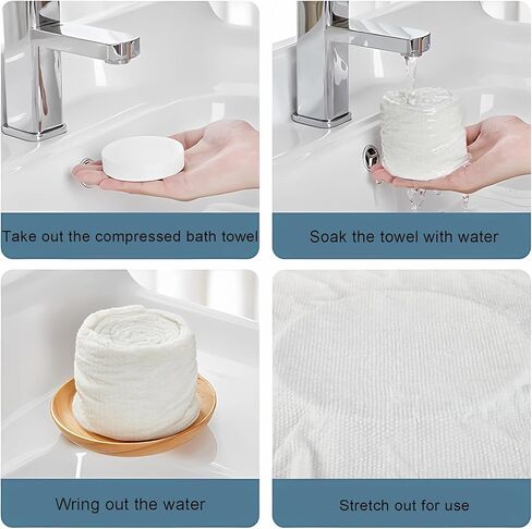 WUWEOT 12 عبوة من أقراص المناشف المضغوطة، مناشف حمام ناعمة يمكن التخلص منها مقاس 55 بوصة × 27 بوصة، مناشف استحمام كبيرة من القطن للسفر والتخييم والرياضة والمشي لمسافات طويلة على الشاطئ والسباحة والفندق in Kuwait