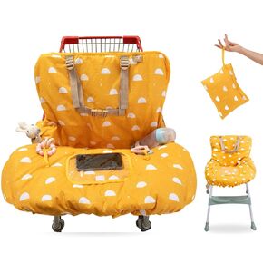 Shopping Cart Cover for Baby Girl & Boy | Water Resistant seat XL Baby Shopping cart Cover w/Phone Pouch & Pocket | Gender Neutral Cart Cover for Babies | Padded Grocery Cart Cover for Baby |
