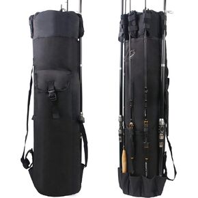 Fishing Pole Rod Holder Bags, Fishing Organizer Case Carrier Reel Pole Storage Bags Waterproof Fishing Gear Organizer Travel Carry Bags