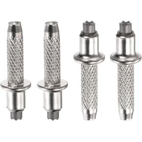 4 Pack Trekking Poles Carbide Tips - Aluminum Alloy Walking Hiking Pole Tip Parts for Trekking Poles Outdoor Camping (10mm, Silver)