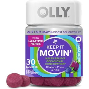 olly يبقيه متحركًا لتخفيف الإمساك، الراوند، البرقوق، أملا - نكهة التوت البرقوق - 30 قيراط in Kuwait