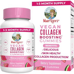 MaryRuth's Collagen Boosting Gummy for Hair Skin & Nails | Joint Support | Vegan, Non-GMO, Gluten Free | 90 Count