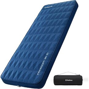 KingCamp Self Inflating Sleeping Pad for Camping 2 Person, Thick 4 Inch Double Camping Foam Mattress for Camping, Tent, Car, picnic, 4 Season