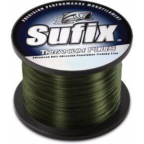 Sufix Tritanium Plus 1/4-Pound Spool Size Fishing Line (Dark Green, 20-Pound)