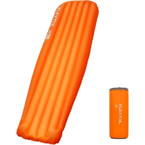 FLEXTAILGEAR Inflatable Sleeping Pad with 5R Value – Ultralight 2.8 Inch Camping Mattress, 4 Seasons Compact Backpacking Gear Essentials for Camping, Traveling, Hiking and Tent