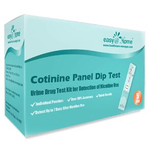 Easy@Home 25 Pack Nicotine Urine Test Strips Kit, Sensitive Rapid Testing Detection 200 ng/mL #ECOT-114