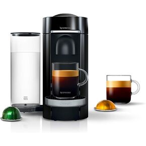 Nespresso VertuoPlus Deluxe Coffee and Espresso Machine by De'Longhi with Milk Frother, Titan,Gray