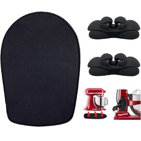 Mixer Mover Sliding Mats for KitchenAid Stand Mixer With Two Cord Organizers Slider Mat Pad Kitchen Appliance Slide Mats Pads Compatible with KitchenAid 4.5-5 Qt Tilt-Head Stand Mixer Artisan Classic
