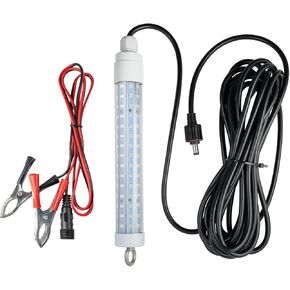 LED Underwater Fishing Light 12V Night Fishing Light 10.5W Fish Finder Lamp IP68 1000LM Green Submersible Fishing Attractor with 22.3ft Cord Wire &Cigarette Adapter Wire