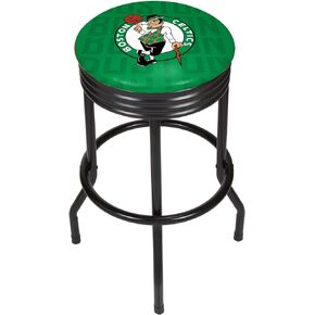 Trademark Gameroom NBA1006-BC3 NBA black Ribbed bar Stool - City - Boston Celtics