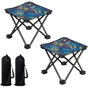 2 حزمة من مقاعد التخييم، كرسي صغير قابل للطي، مقعد محمول خفيف الوزن مع حقيبة حمل للتخييم والصيد والصيد والمشي لمسافات طويلة والبستنة والمشي في الهواء الطلق in Kuwait