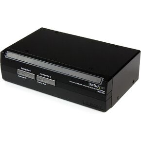 StarTech.com 2 Port DisplayPort KVM Switch - 2560x1600 @60Hz - Dual Port DP USB, Keyboard, Video, Mouse Switch Box w/ Audio for Computers and Monitors (SV231DPUA)