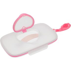Awleynz Wet Wipe Holder,Baby Wipes Travel Case, Portable Refillable Baby Wipes Dispenser Case,Wipes Carrying Holder for Home Outdoor Travel (Pink)