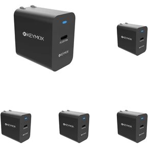 USB C Charger, Keymox Fast Charger with 20W USB C Power Adapter, Foldable PD Adapter for iPhone 12/12 Mini / 12 Pro / 12 Pro Max / 11 / X, iPad Pro, Pixel, Galaxy and More(Cable Not Included)