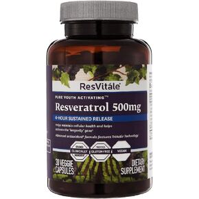 ResVitále Resveratrol 500mg - 60 Vegetarian Capsules