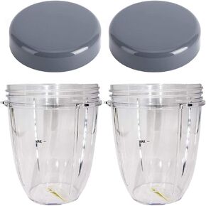 Blender Cups Replacement for Nutribullet Blender 18OZ Cup with Lid, Compatible with Nutribullet 600W 900W Blender Juicer (2Pack)