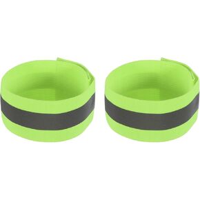 M METERXITY 2 Pack Reflective Bands - Safety Reflector Tape Strip, High Visibility Wide Lightweight Gear, Apply to Running Night Walking(11x1.5 Inch, Blue)