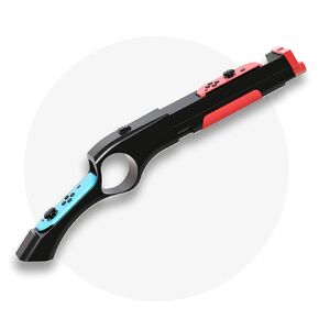 Game Gun Controller for Nintendo Switch/Switch OLED JoyCons Shooting Games,Call of Juarez,Sniper Elite 3, Big Buck Hunter,Resident Evil and Others,for Switch Hand Grip Shooting Games Accessory