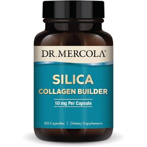 Dr. Mercola Silica Collagen Builder Dietary Supplement, 60 Servings (60 Capsules), Non GMO, Gluten Free, Soy Free