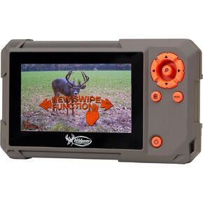 WILDGAME INNOVATIONS Trail Pad Swipe | VU60 SD Card Viewer for Hunting & Wildlife Observation | Compact Water-Resistant Memory Card Reader with 4.3" Touch Screen, Dark Green