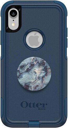 الحزمة: حافظة OtterBox Commuter Series لجهاز iPhone XR - (طريقة BESBOKE) + PopSockets PopGrip in Saudi Arabia