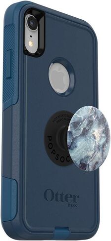 الحزمة: حافظة OtterBox Commuter Series لجهاز iPhone XR - (طريقة BESBOKE) + PopSockets PopGrip in Saudi Arabia