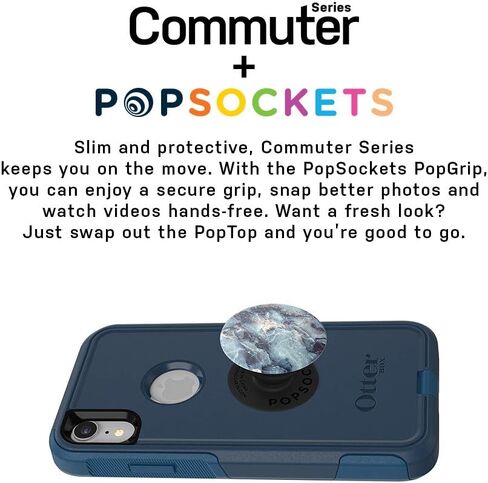 الحزمة: حافظة OtterBox Commuter Series لجهاز iPhone XR - (طريقة BESBOKE) + PopSockets PopGrip in Saudi Arabia