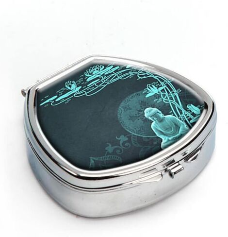 صندوق حبوب الدواء، علبة حبوب الدواء الفاخرة على شكل فراشات ذهبية لمحفظة الجيب منظم حبوب الدواء، صناديق مزخرفة باللون الفضي وحجرة واحدة لطب السفر in Kuwait