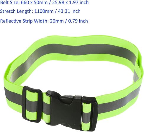 M METERXITY Reflective Belt Bands - High Visibility Safety Reflector Tape Gear, Apply to Cycling Running Night Walking(24x1.6 Inch, Orange) in Saudi Arabia