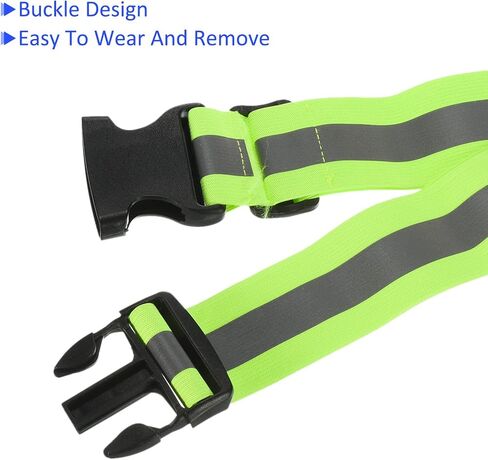 M METERXITY Reflective Belt Bands - High Visibility Safety Reflector Tape Gear, Apply to Cycling Running Night Walking(24x1.6 Inch, Orange) in Saudi Arabia