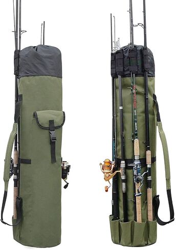 Fishing Pole Rod Holder Bags, Fishing Organizer Case Carrier Reel Pole Storage Bags Waterproof Fishing Gear Organizer Travel Carry Bags in Saudi Arabia