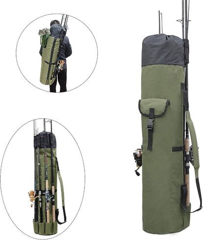 Fishing Pole Rod Holder Bags, Fishing Organizer Case Carrier Reel Pole Storage Bags Waterproof Fishing Gear Organizer Travel Carry Bags in Saudi Arabia